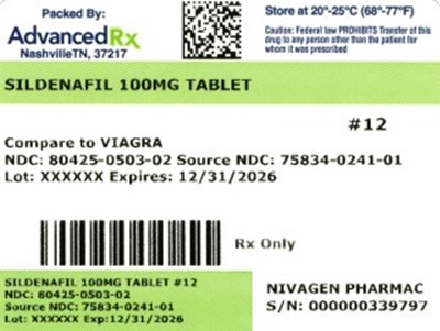 Sildenafil 100mg #12 - Sildenafil 100mg 80425 0503 02